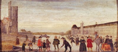 Pattinatori sulla Senna nel 1608 da Flemish School